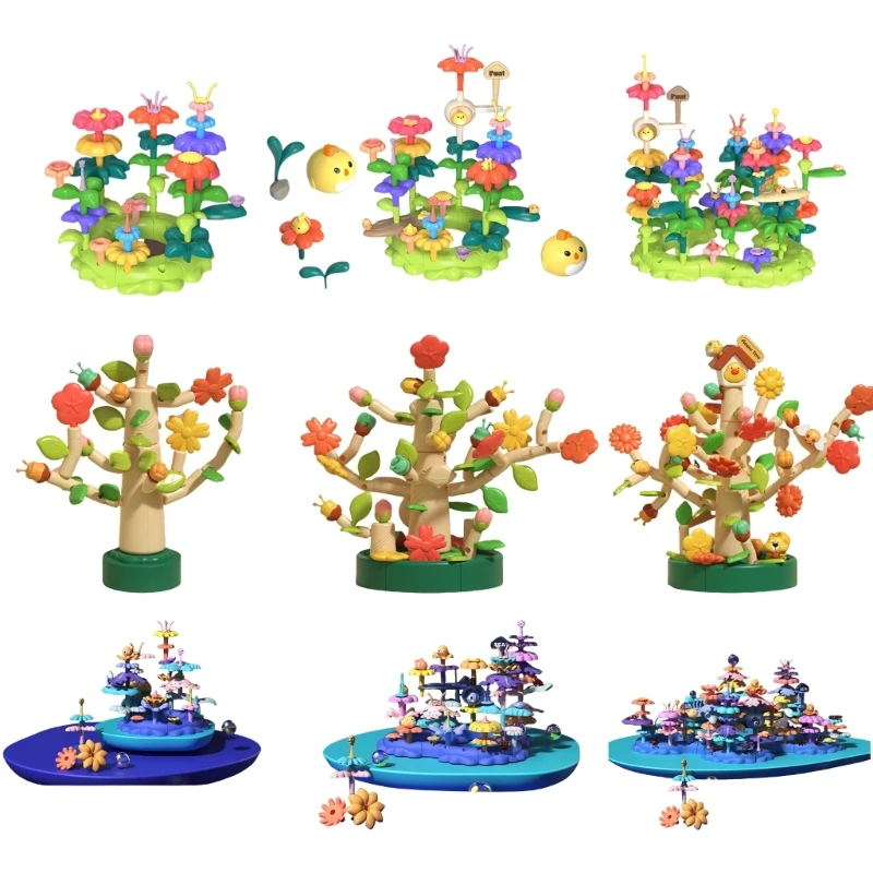 

Building Toy Flower Building Block Set Kindergarten Learning Educational Gift Building Set Toy for Kids Early Learning