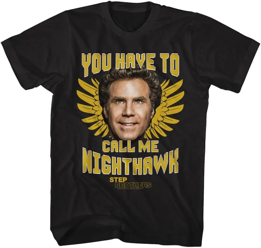 

Step Brothers Call Me Nighthawk Mens Short Sleeve T Shirts Funny Graphic Tees
