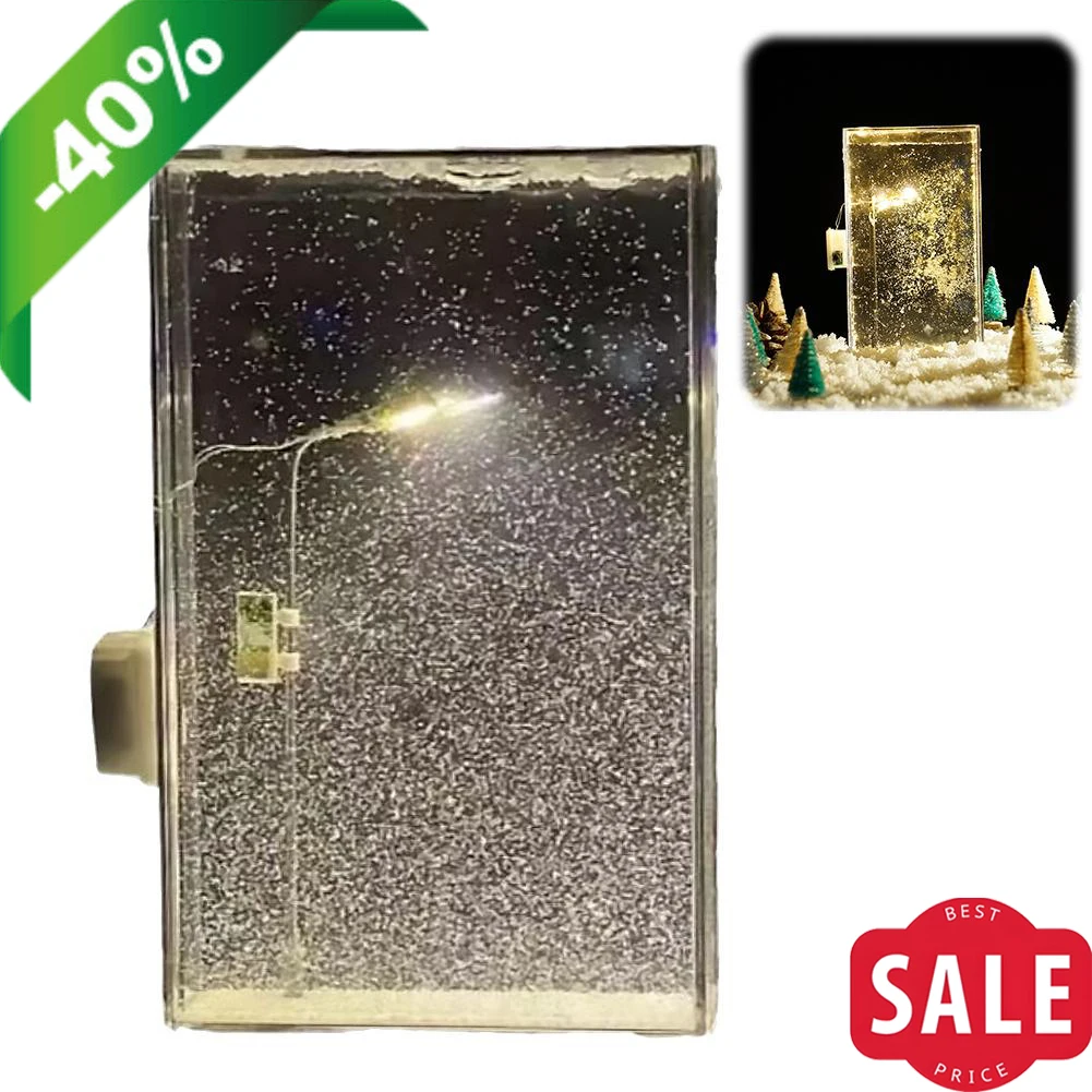 Lámpara de cuentos de nieve, farola nocturna DIY, luz de escena de nieve de Navidad, materiales DIY, luz nocturna de globo de nieve