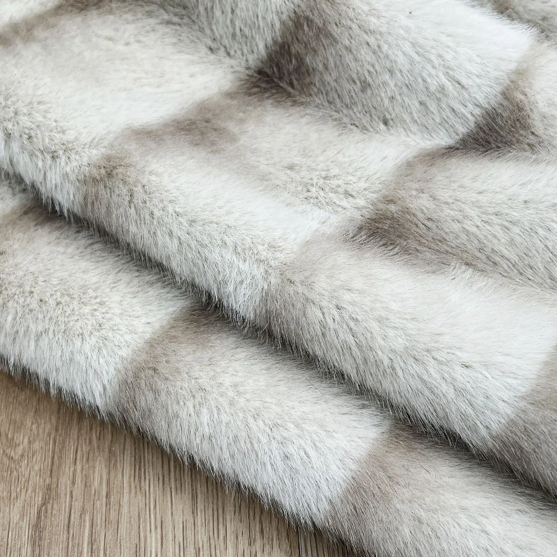 Colletto dentellato casual Gilet lunghi in pelliccia sintetica a righe caffè Giacche pelose in finto coniglio Cappotto soffice in peluche doppiopetto Cappotti caldi