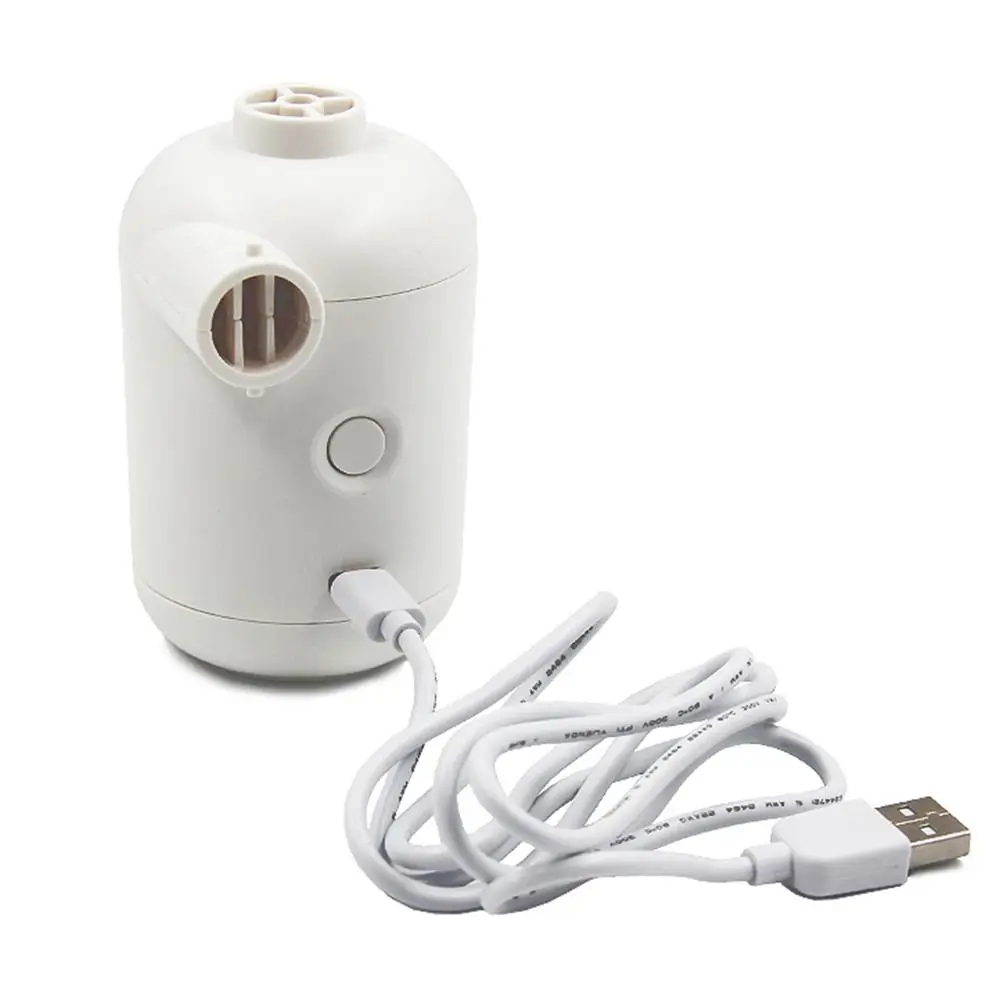DC 5V Electric Air Pump USB Charging Quick-Fill Air Inflatable Pump Durable with 4 Connectors Mini Air Pump Inflatable Tent