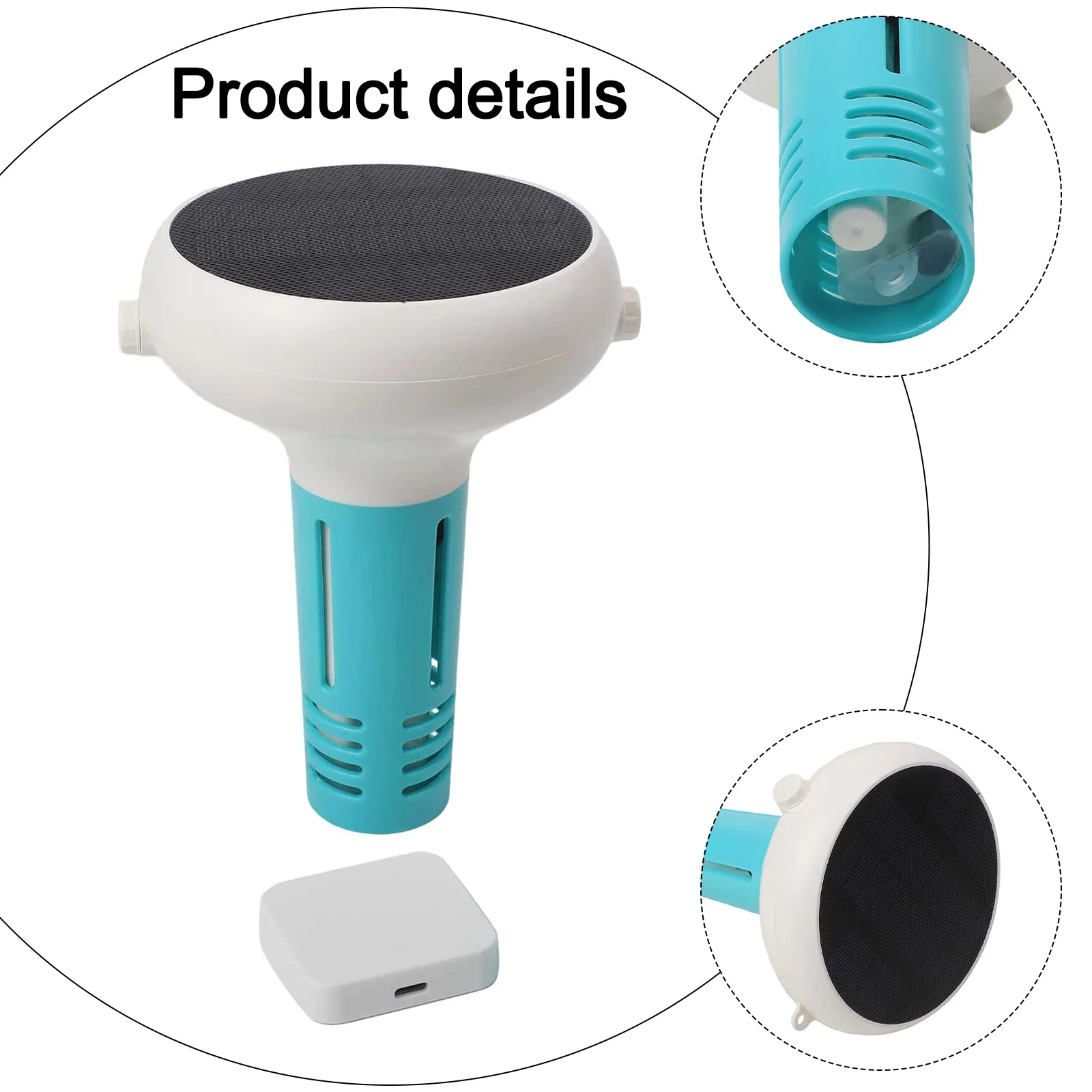 Wireless Solar Pool Water Quality Monitor With For Gateway PH/ORP/Salinity Sensor IP67 App Alerts USB/Solar Power White/Light