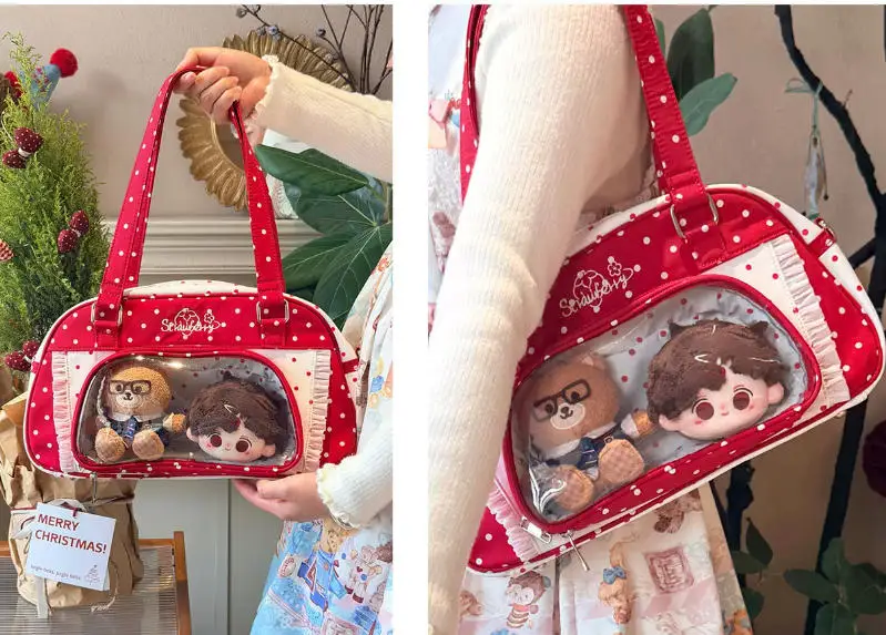 Original Small Capacity Polka Dot Crossbody Pain Bag Japanese Style Student Girls Daily 10cm Doll Bag Cute Shoulder Bags