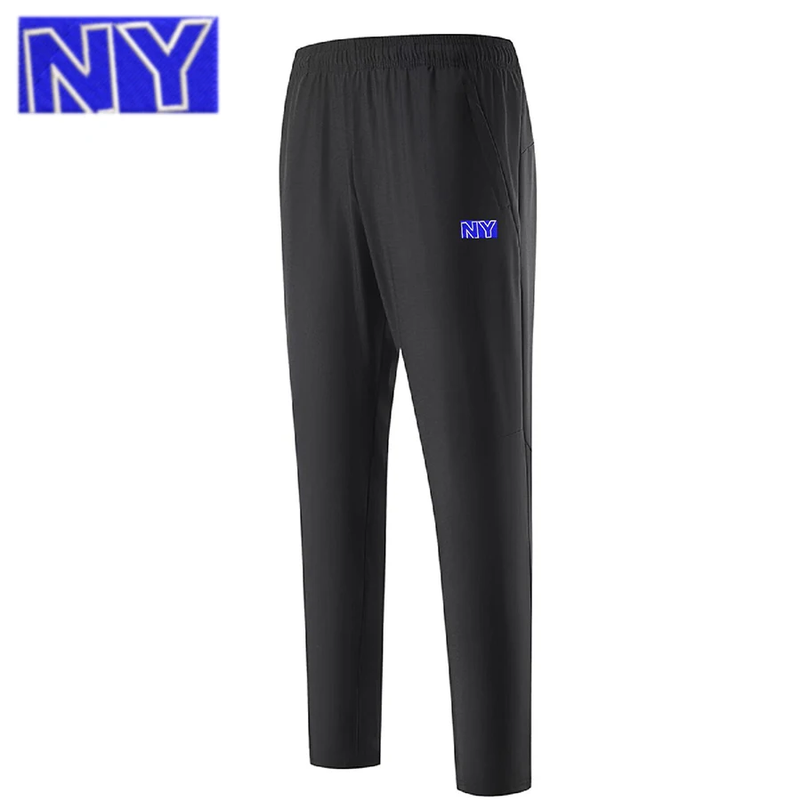 Embroidery NY NEW YORK Men Women child sport Running Pants Fitness Joggers Zippered  Training Elasticity Gym Cycling trousers