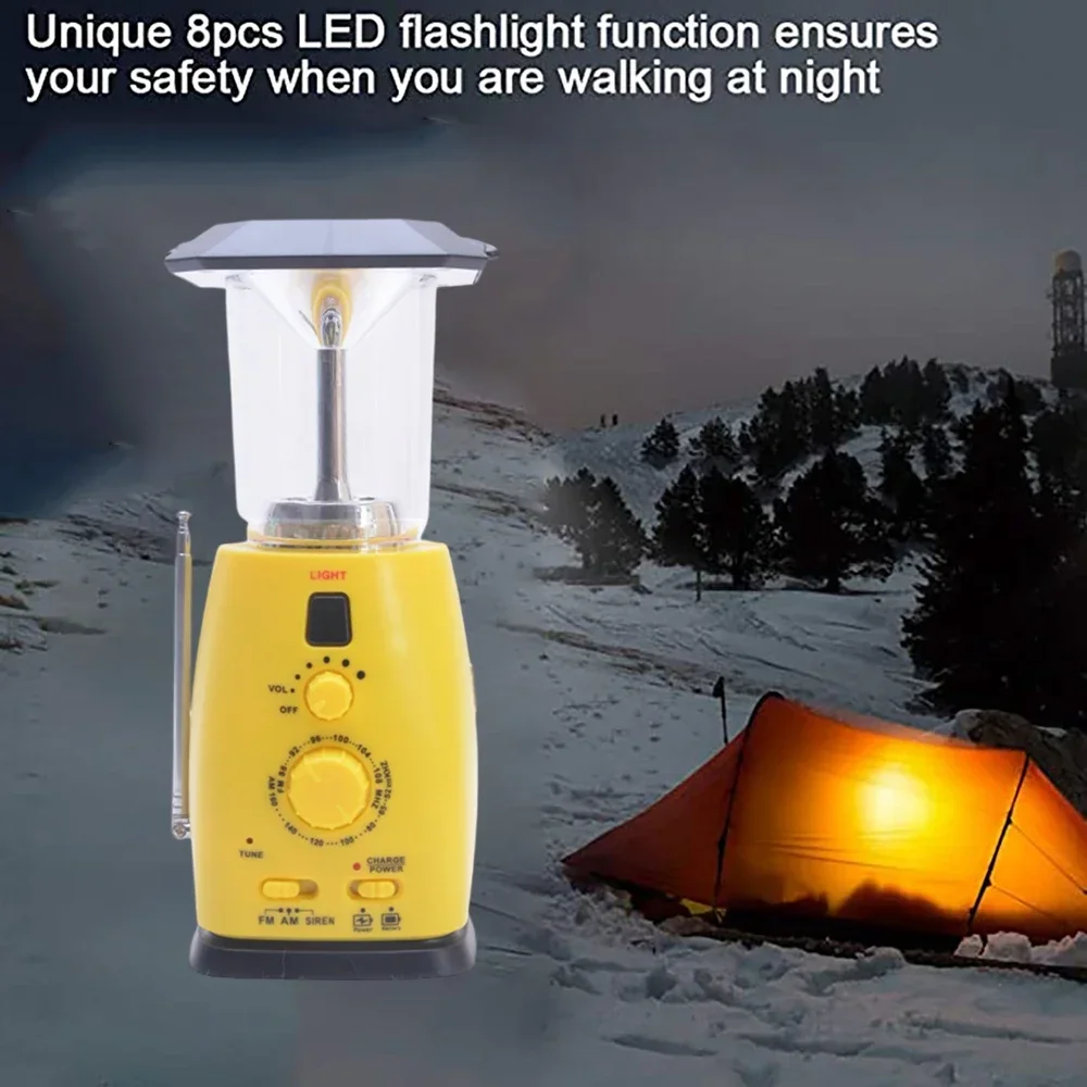 

For AM/FM Solar-Radio & Critical Situation Light Charge For Phone Solar-powered Hand Generator Radio Critical Situation Alarm