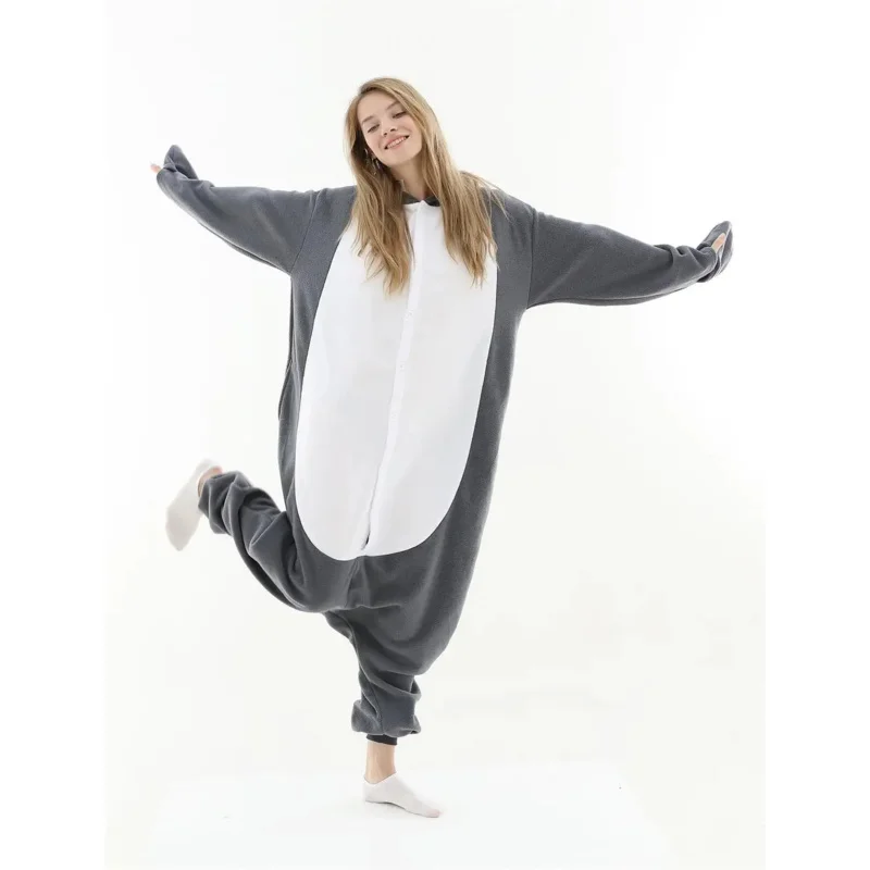 Kigurumi Adult Pyjamas Cosplay Costume Grey Shark Onesie Sleepwear Homewear Unicorn Pajamas Party Clothing Male Pajamas PA9197