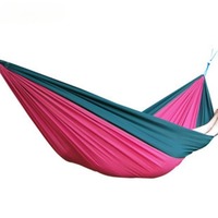 Hammock Nylon Taffeta Parachute Fabric Widened Double Portable Outdoor Camping Swing Bed for Garden Balcony Travel Family