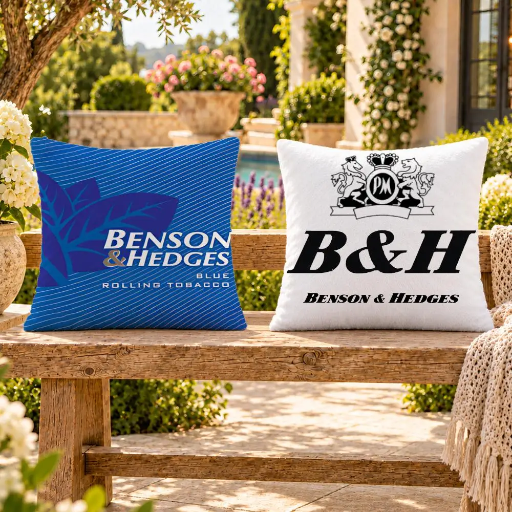 Brand Vintage Benson & Hedges Cushion Cover Soft Plush Throw Pillow Cover Washable Sofa Bed Patio Chair Home Decor