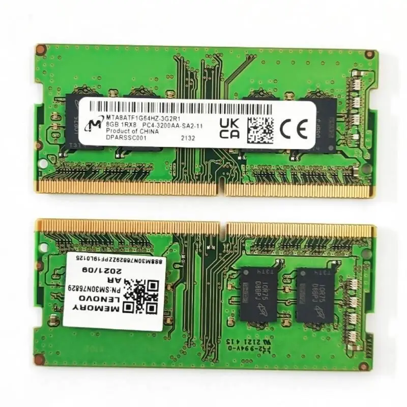 Micron DDR4 RAM 8 GB 3200 MHz 260Pin 1,2 V Laptop-Speicher DDR4 8 GB 1RX8 PC4-3200AA-SA2-11 SODIMM Notebook-Speicher