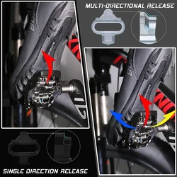 BUCKLOS for SPD Cleats MTB Bike Release Multi-Release Pedal Cleat Self-locking Float Cleat Set for Shimano BH51 BH56 Mountain