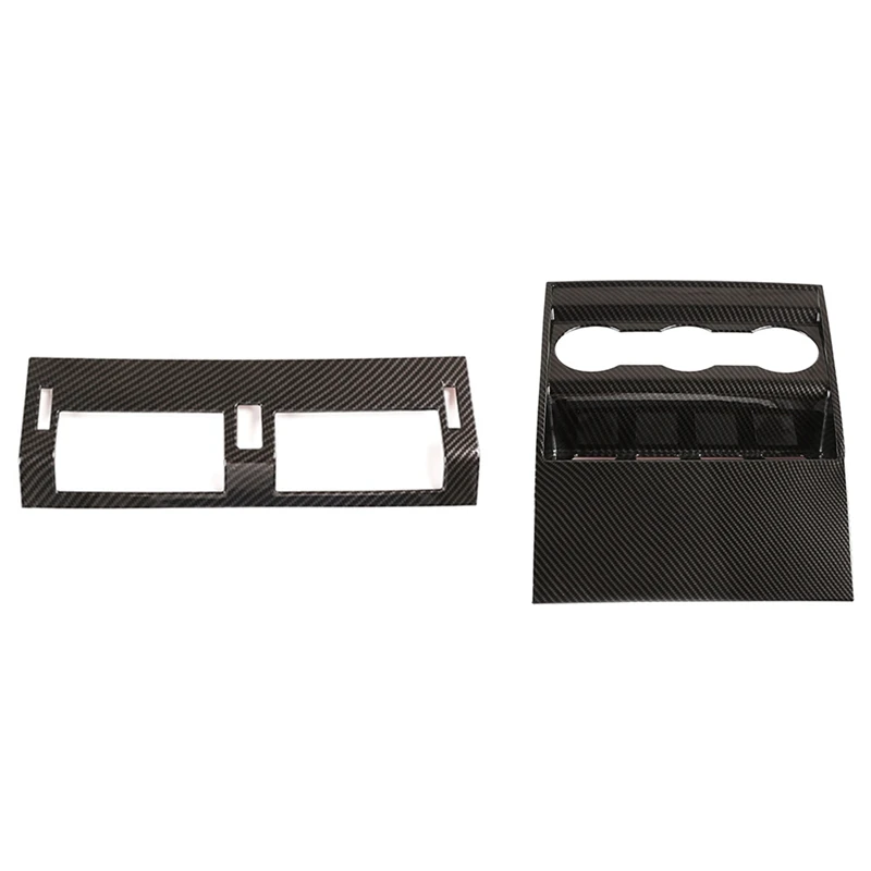 

2 Pcs Car Accessories: 1 Pcs Car Central Control Air Outlet Decorative Frame Trim &1 Pcs Armrest Box Rear Protect Cover