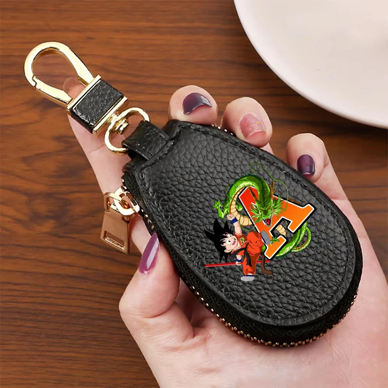 Dragon Ball Anime Son Goku Key Wallets Bags Cartoon Print Letter Multi-function Simple Mini Purses Key Chain Storage Bag Gift