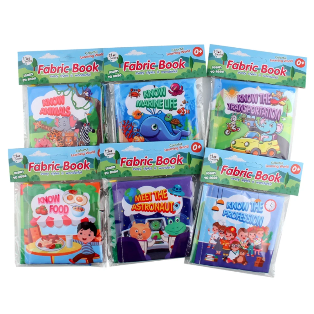 Children Enlightenment Early Educational Toys Kids Cloth Books English Animal Car Fruit Cognitive Book for Toddlers 12-72 Month view 5