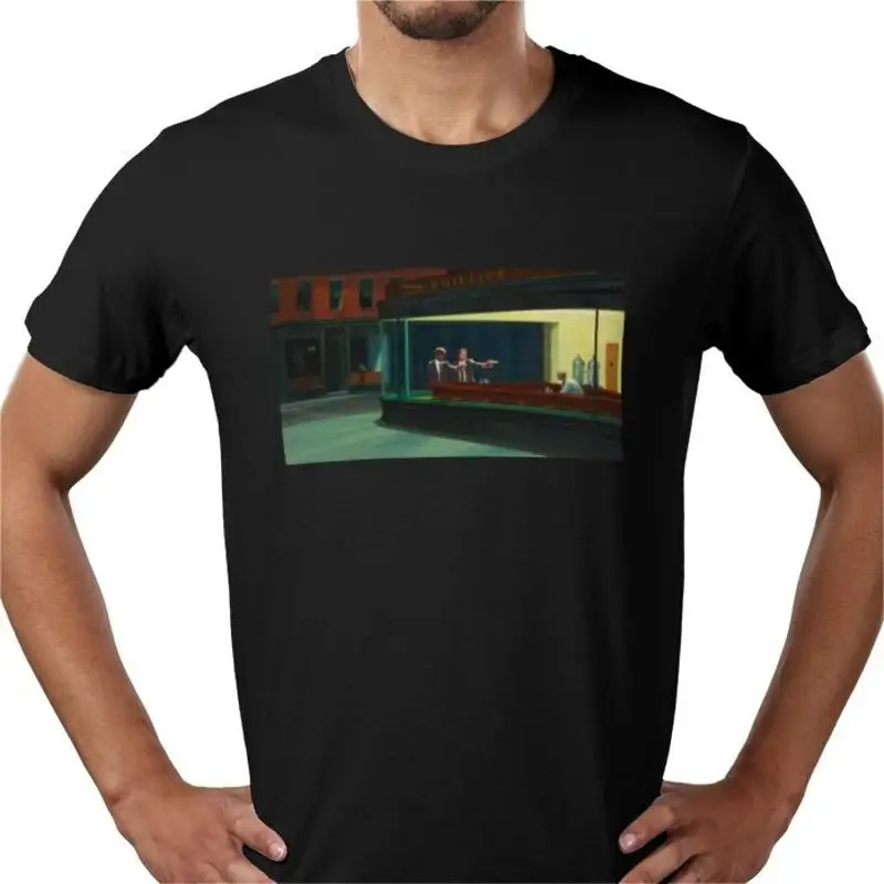pulp-fiction-tarantino-edward-hopper-nighthawks-art-print-cotton-tee-t-shirt-uk