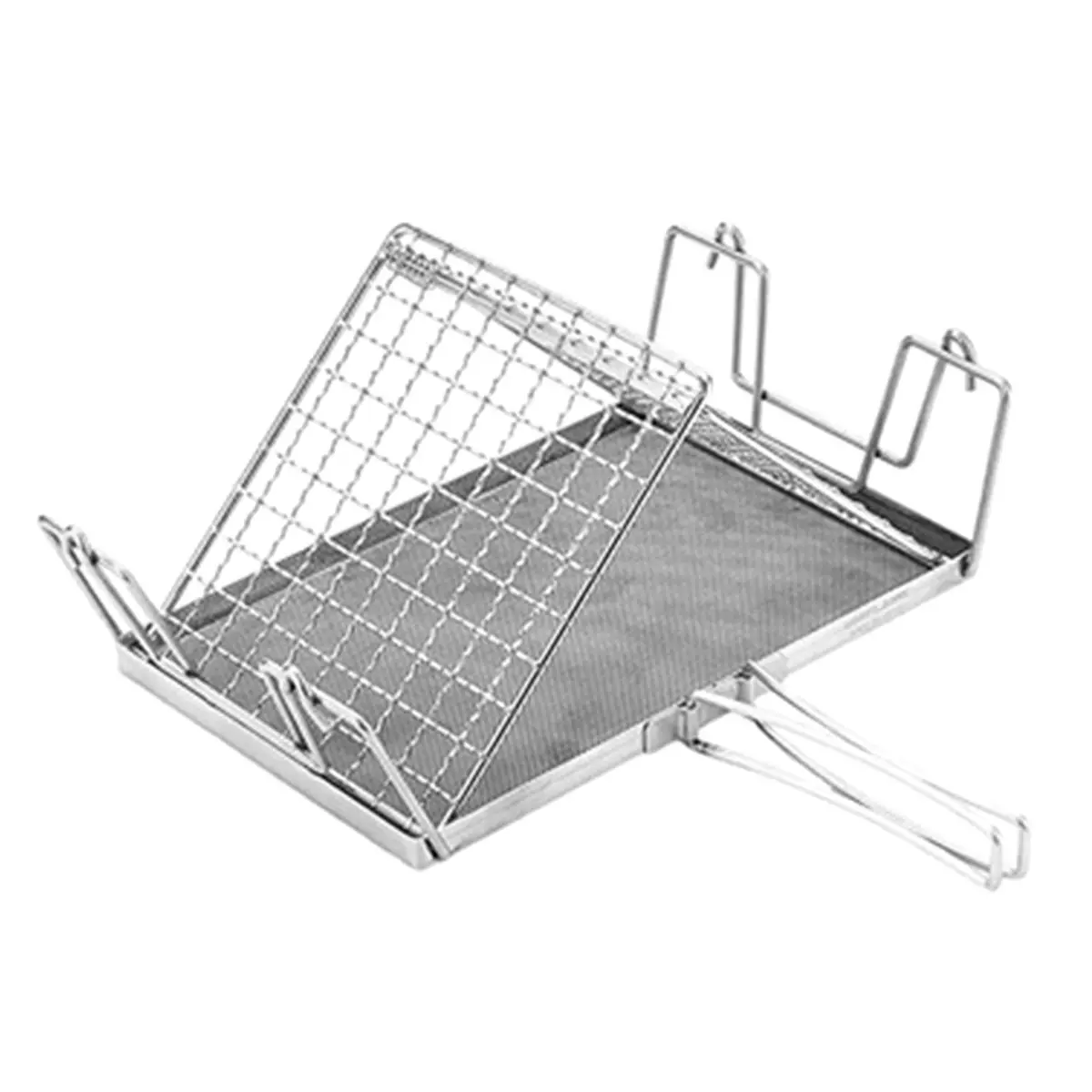 ABXY Stainless Steel Foldable Portable Toaster Rack for Camping Hiking and Picnics Versatile Baking Wire Rack Outdoor Use
