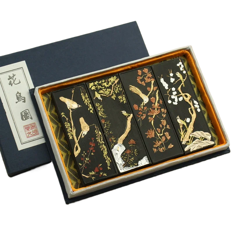 

Original Hu Kaiwen Chinese Ink Stick Set for Chinese Calligraphy Brush Writing Painting Pine Soot Ink Block Solid Ink Bar Inker
