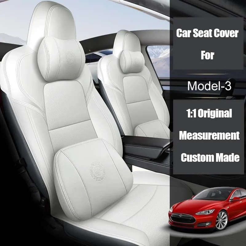 Tesla Model 3 Custom Fit Nappa Leather Saddle Seat Cushion Pad Cape Seat Cushion Half Covered Car Accessories for Tesla Model 3