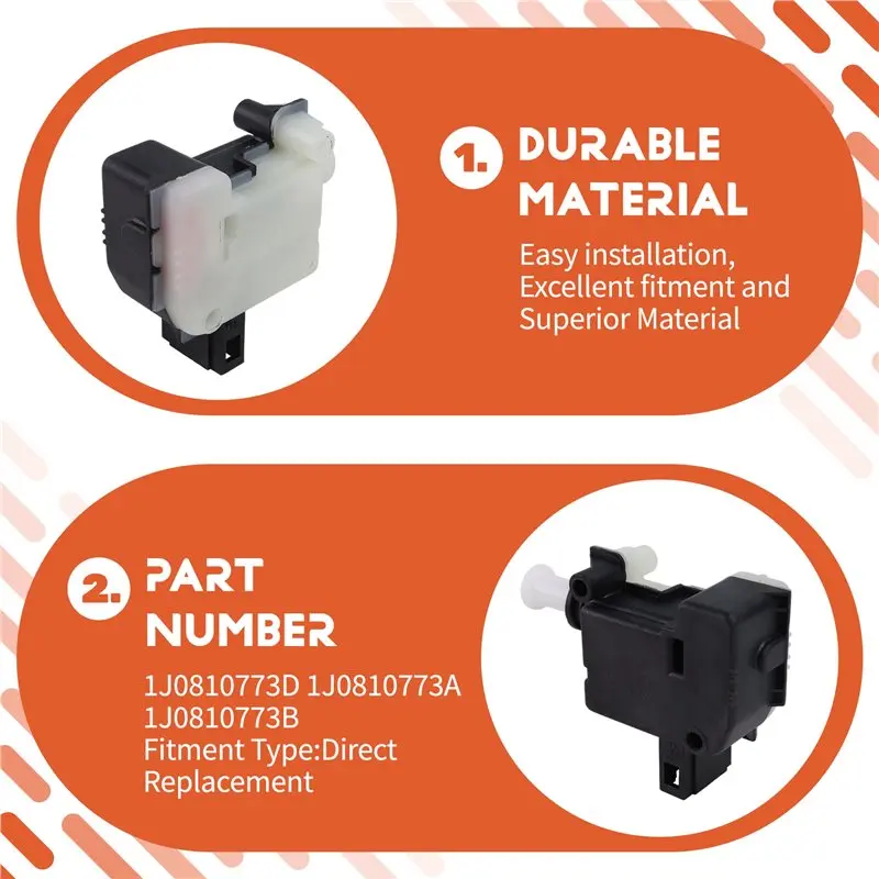 A99F-Fuel Hatch Actuator 1J0810773D For VW Door Lock Actuator Fuel Tank Motor 1J0810773A 1J0810773B