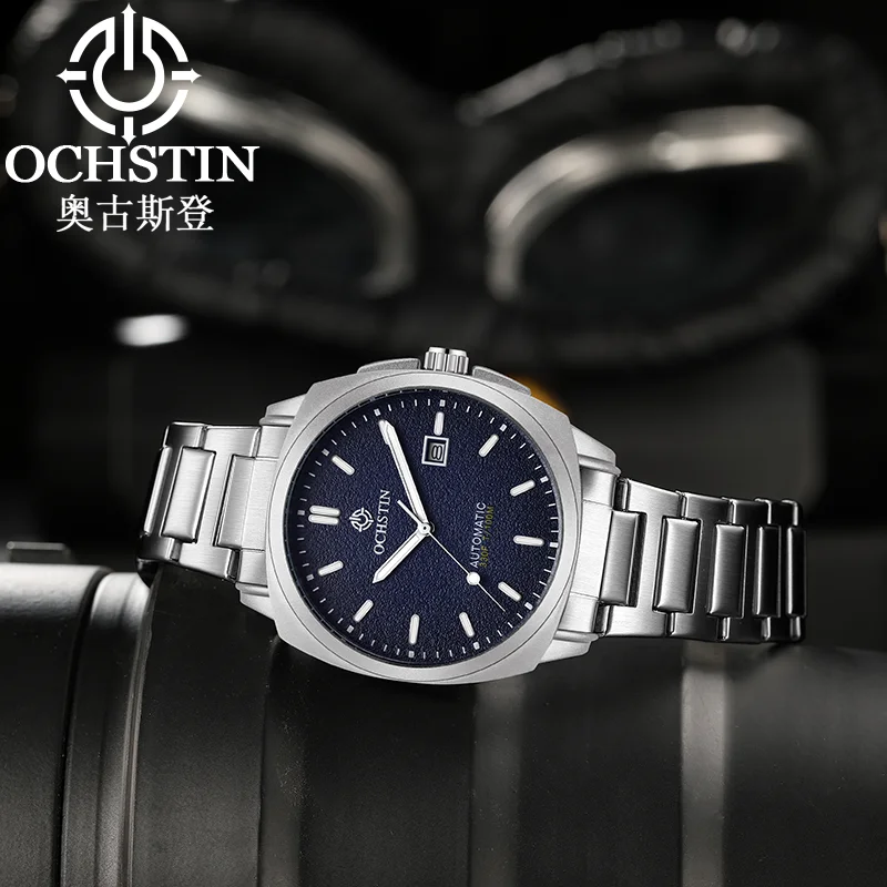 OCHSTIN Retro Elegant Men Self‑winding Automatic Mechanical Watch Man Architect Series Stainless‑Steel Band Waterproof Watches view 3