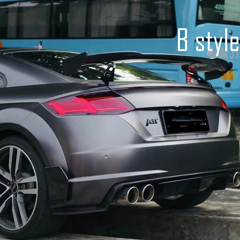 For Audi Tt Tts Ttrs R8 MK3 Mk2 Rear Luggage Lid Spoiler Wing True Carbon Fiber Body Sport Modification Kit