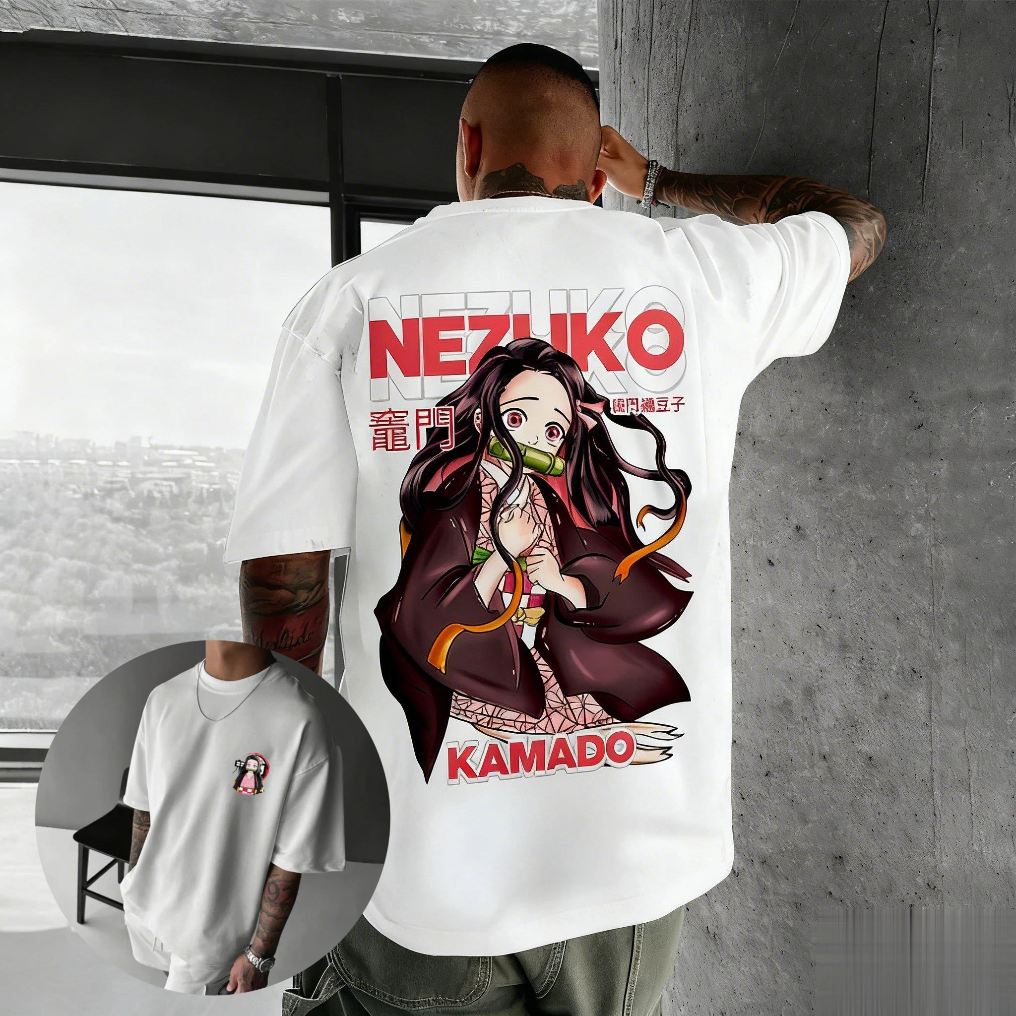 Nezuko Kimetsu No Yaiba Anime T Shirt Uomo Donna Manica corta Tee Demon Slayer Grafica Casual Magliette e camicette 2026 Estate Streetwear Cosplay