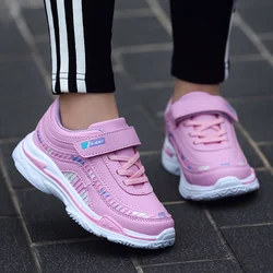 Kids Girls Shoes Leather Platform Sneakers Children Lightweight Pink Purple Running Sports Tennis Girls Sneaker