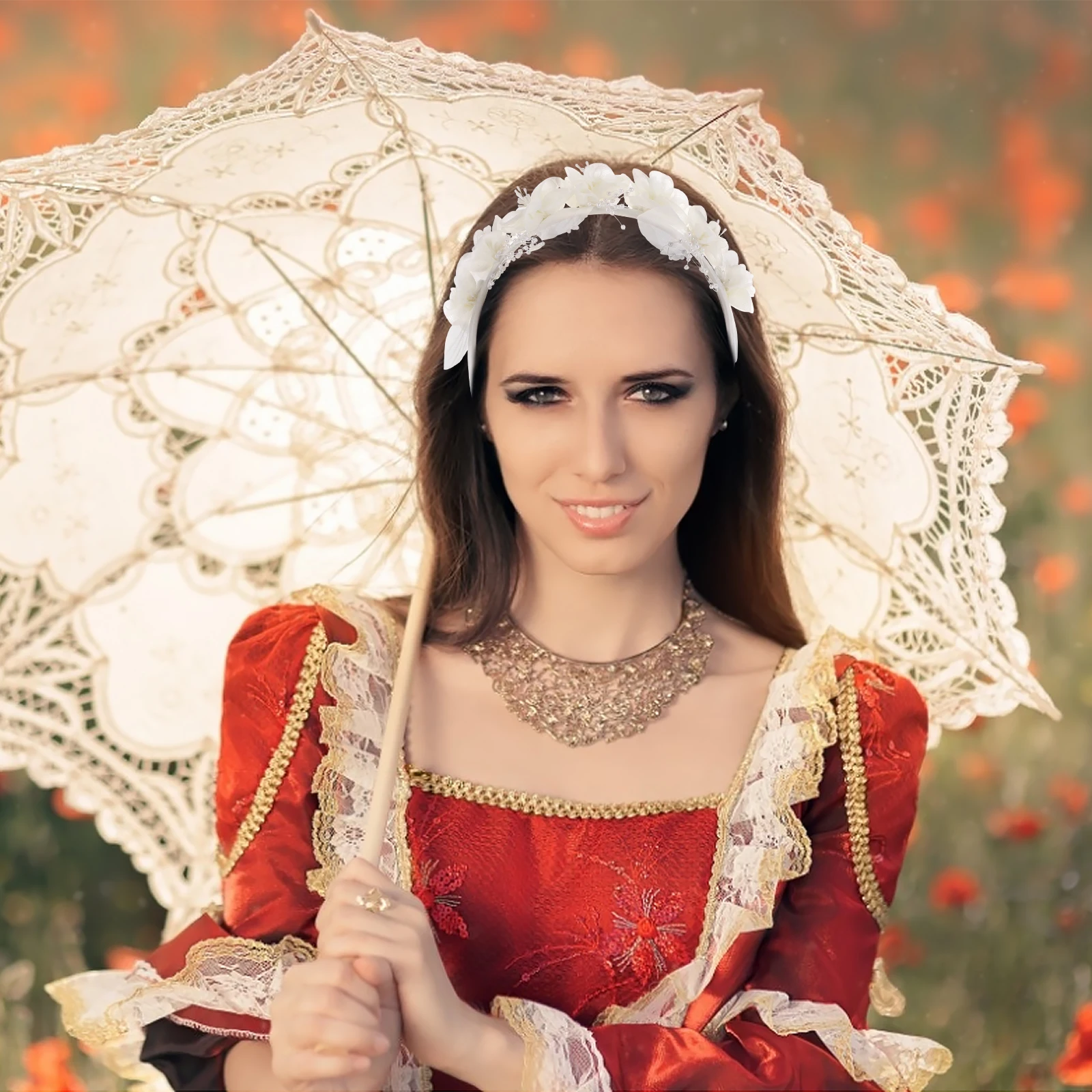 

1Pcs Headdress for Bride Women Headband Cloth Headwrap Fashion Hair Accessory Wedding Party Photography Use