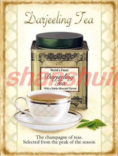 Darjeeling Tee, Retro Metallschild Vintage / Männerhöhle / Café A4 A5 A6 LKJ
