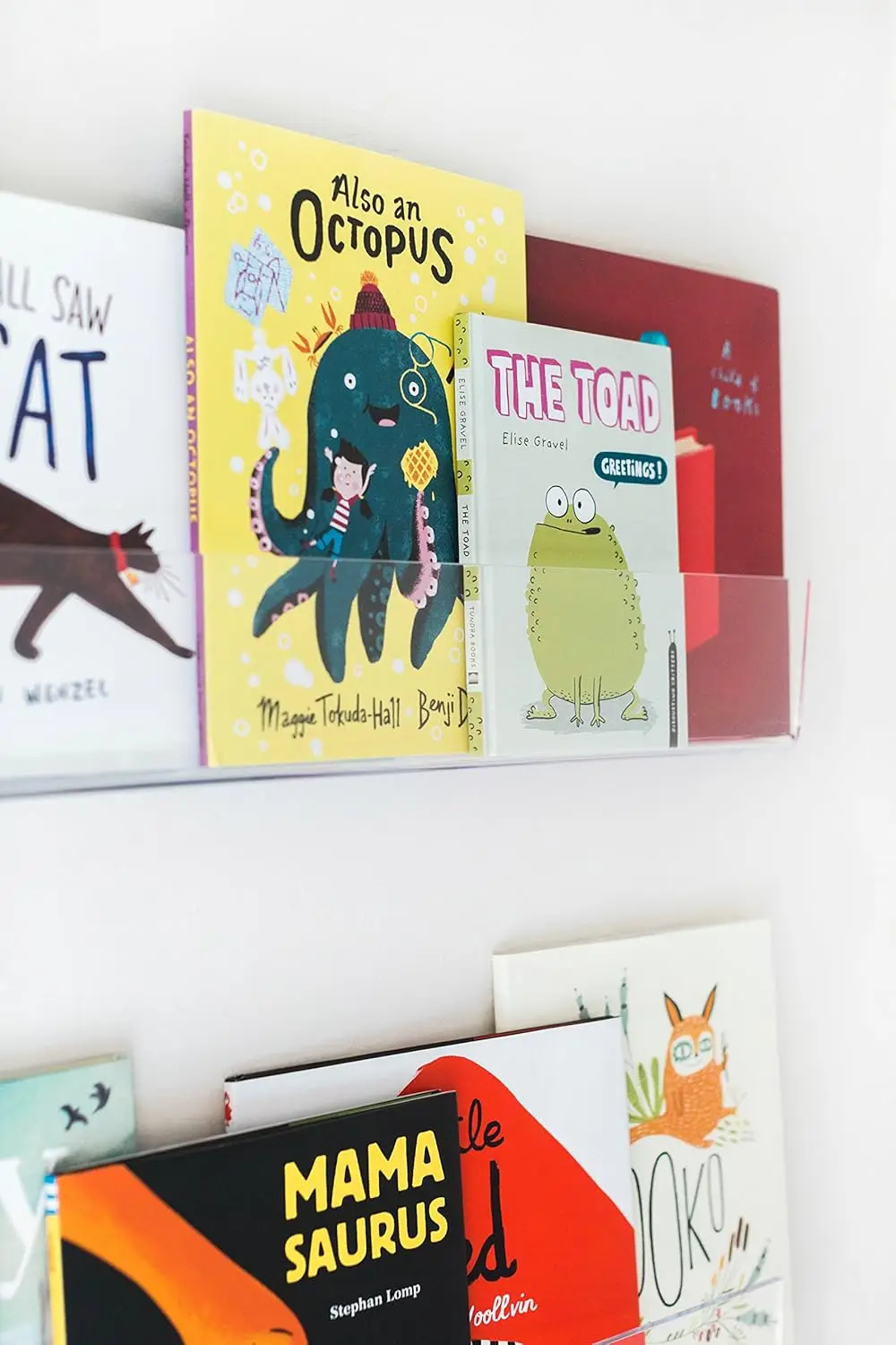 Peekaboo-prateleiras acrílicas claras, 36 polegadas, conjunto de 2