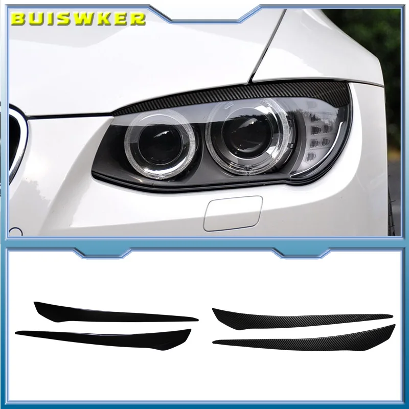 

E92 E93 LCI Автомобильная передняя фара для бровей веко крышка отделка крышка лампы наклейка для BMW 320i 325i 328i 330i 335i 2007-2014 комплекты кузова