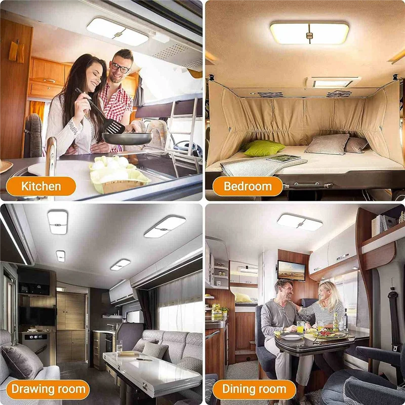 

3-цветные фонари TEM для кемперов 204, светодиодные светодиодные фонари с регулируемой яркостью для автофургонов/кемперов/автомобилей/прицепов/лодок