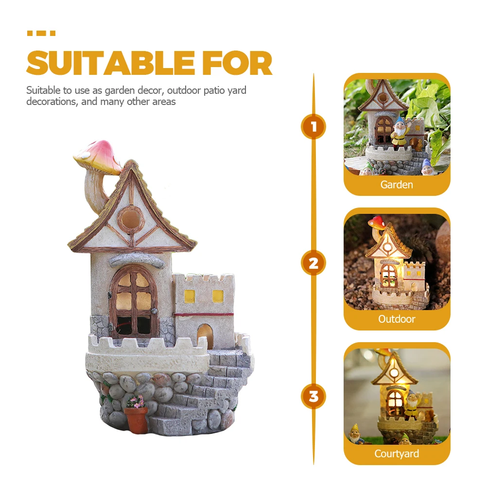 

Solar Night Light Resin Decor Yard Garden Ornament Miniatures Fairy Accessories Outdoor Solar Lights Landscape