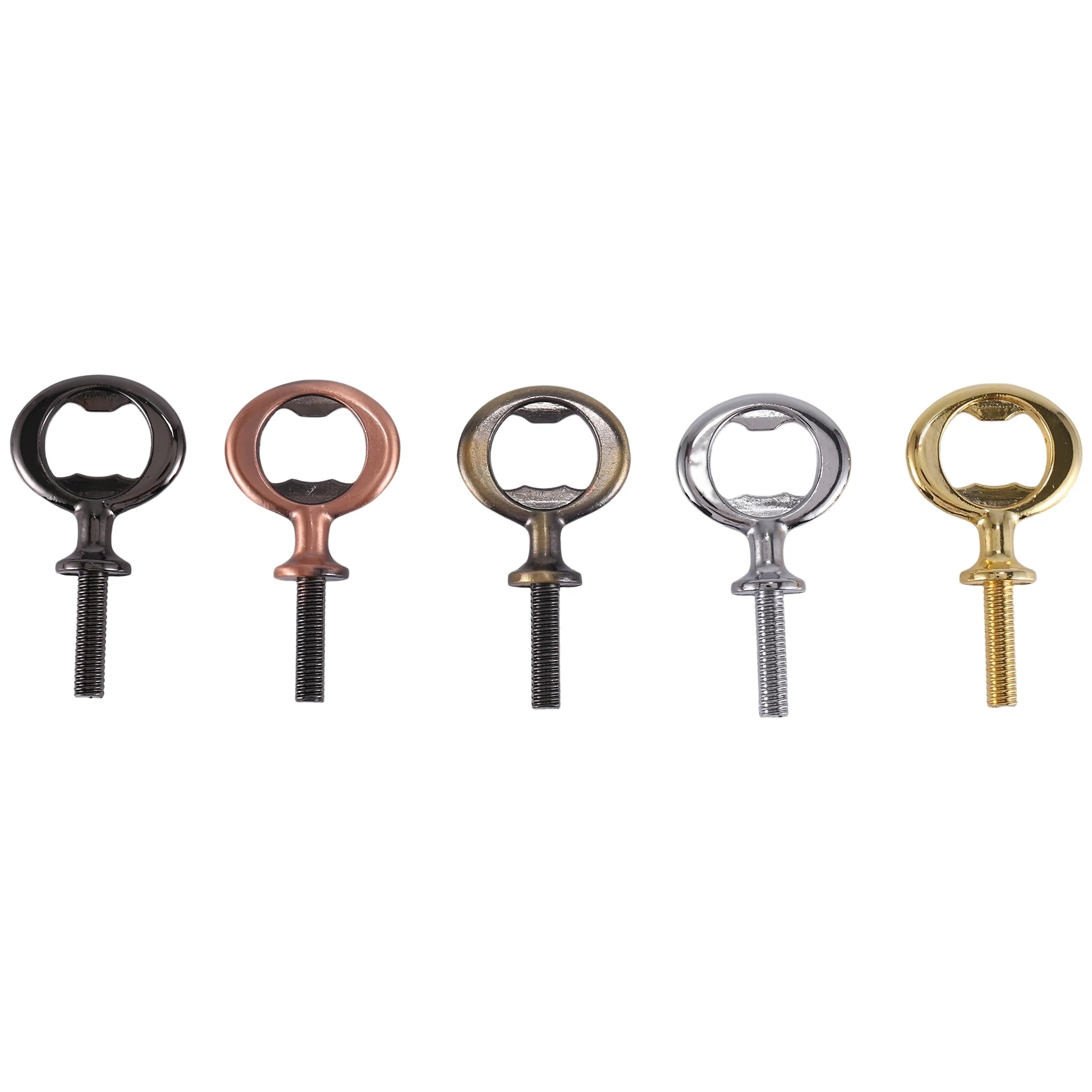 AA83 20Pcs Metal Bottle Opener Blanks Stainless Steel Bottle Opener Inserts Kit Threaded Beer Opener Hardware,5 Colors