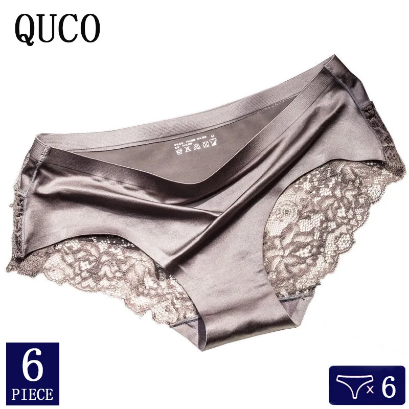 

6pcs/lot QUCO Brand sexy Women Underwear High Quality Women Panties Seamless Underwear Solid Lingerie underwear women