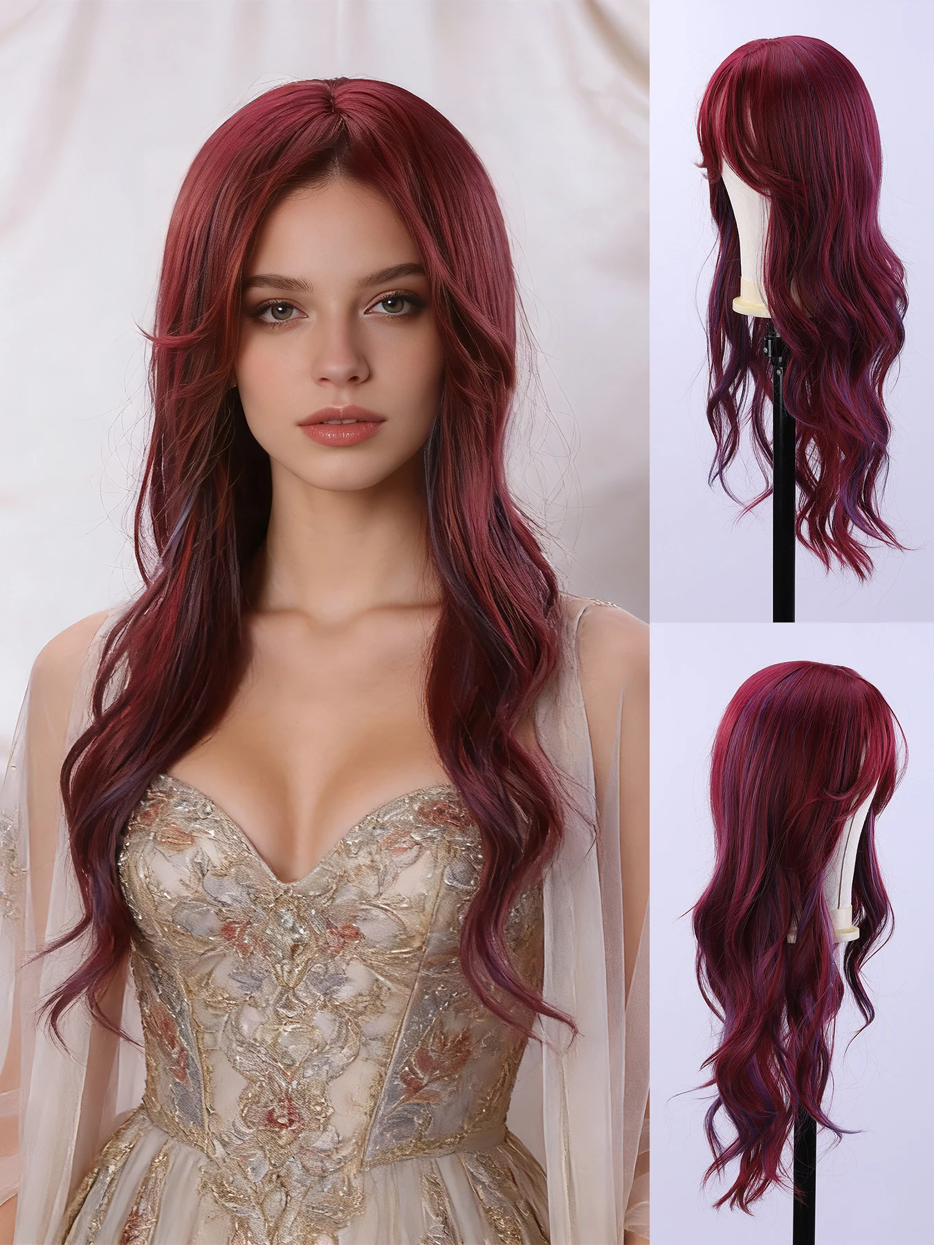 

1 элегантный и модный женский парик из синтетического волокна, модная прическа, дизайн с сетчатым головным убором в виде розы.