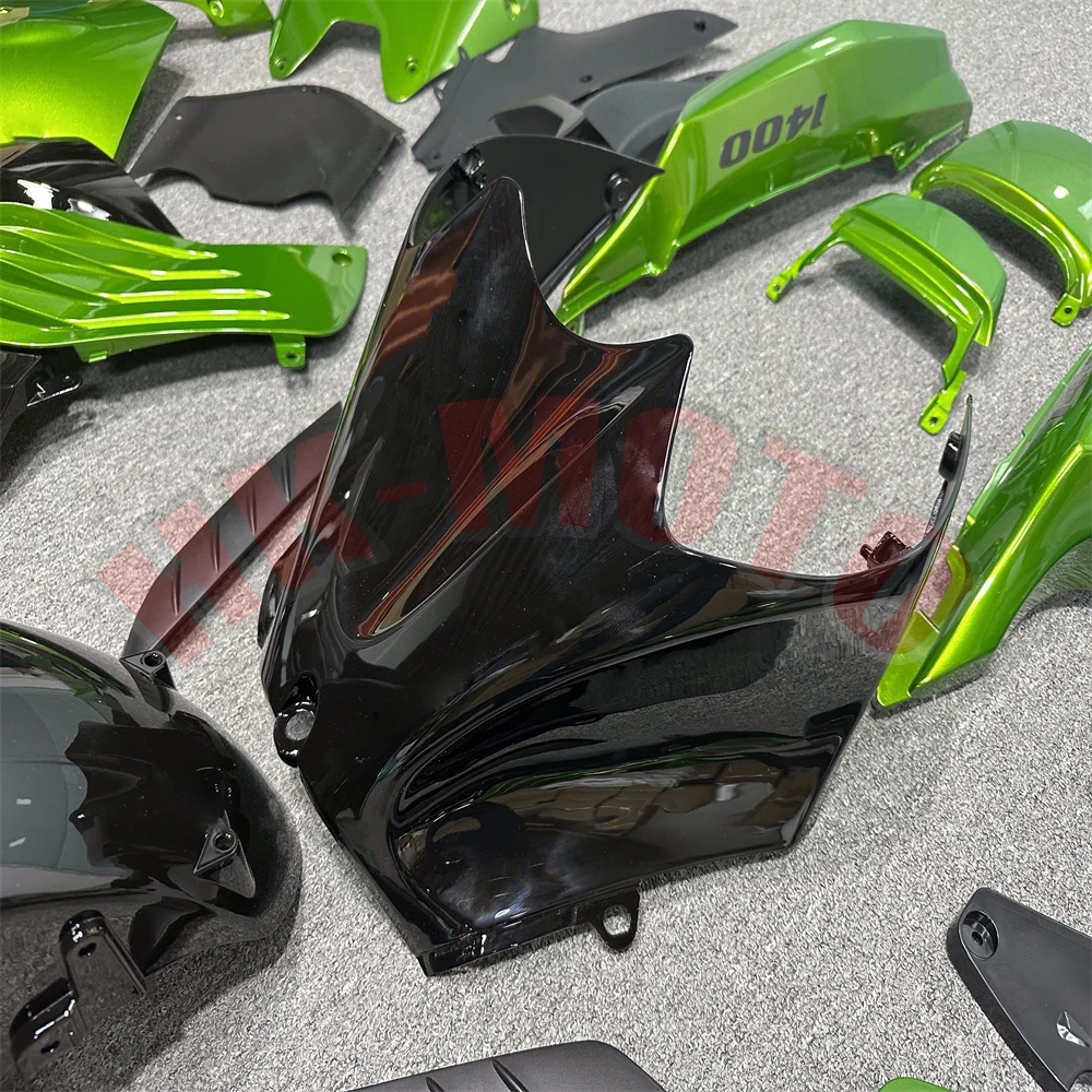 Motorrad verkleidung ssatz passend für zzr1400 zx14r ZX-14R 2006 2007 2008 2009 2010 2011 Karosserie set hochwertige abs injektion grün