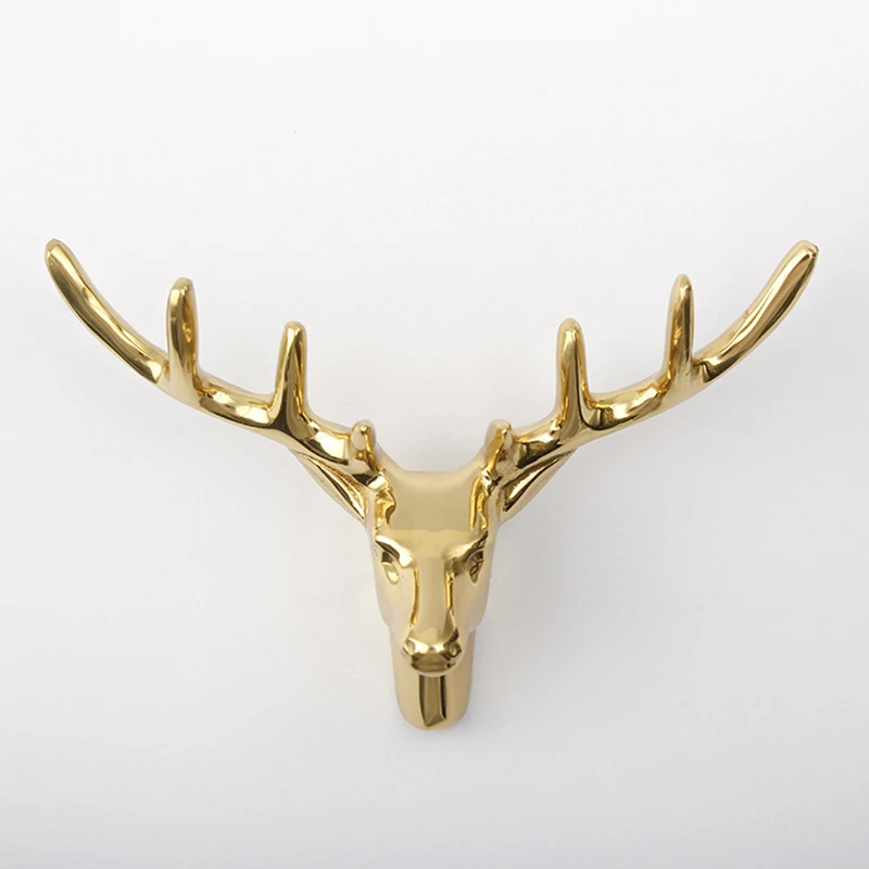 Brand New 8PCS Solid Brass Deer Head Furniture Pulls Handles Drawer Knobs Cupboard Wardrobe Closet Dresser Cabinet Door Pulls