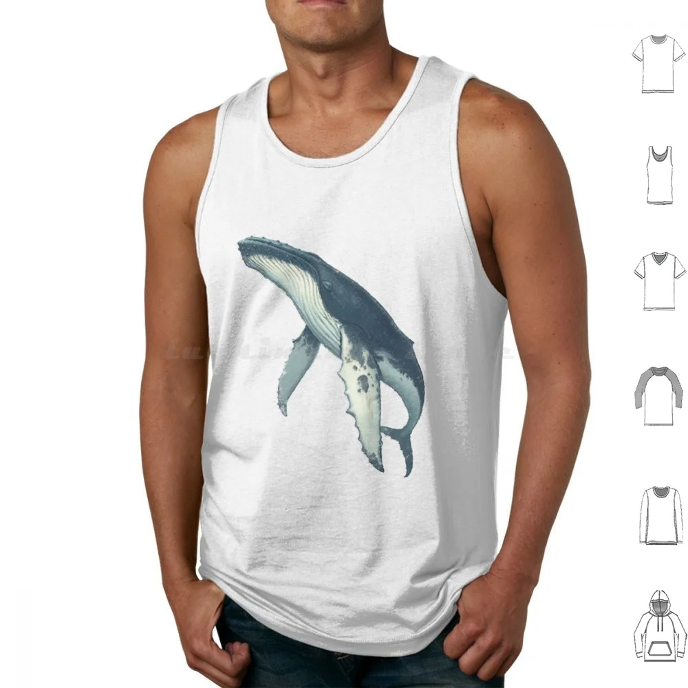 Humpback Whale Migrating In The Pacific Ocean. Tank Tops Print Cotton Humpback Whale Humpback Whale Migrating Humpback