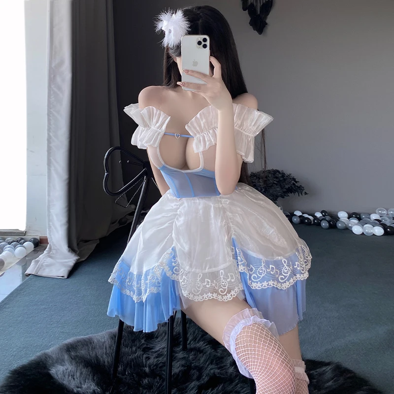 JimATM-Robe de Sirène Sexy en Dentelle pour Femme, Tenue de Princesse Lolita, Tutu de ix, Vêtement de Nuit pour Adulte