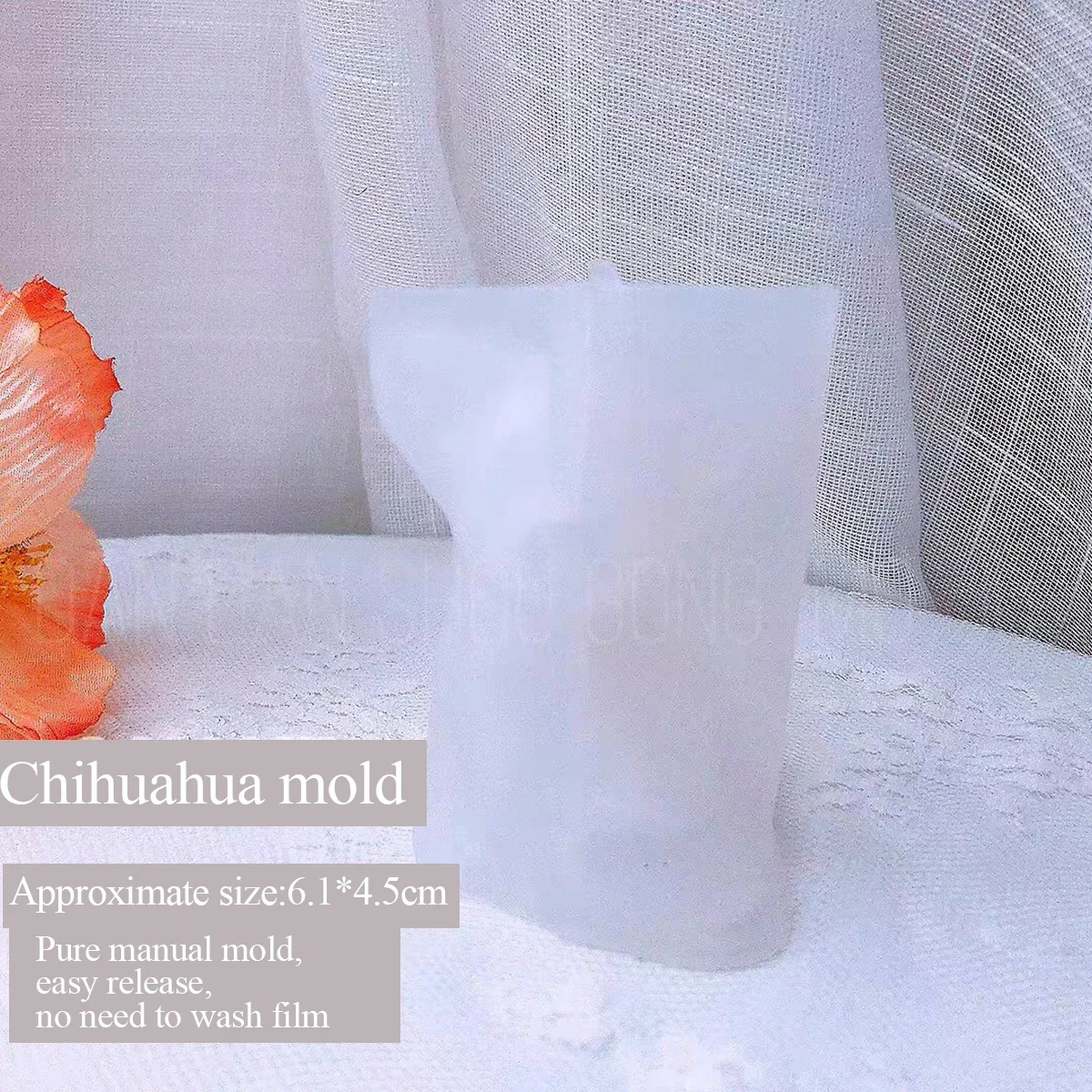 Cute Chihuahua Dog Mold, Drop Glue Aromatherapy Plaster, Three-Dimensional Mold, Manual Silicone Grinder
