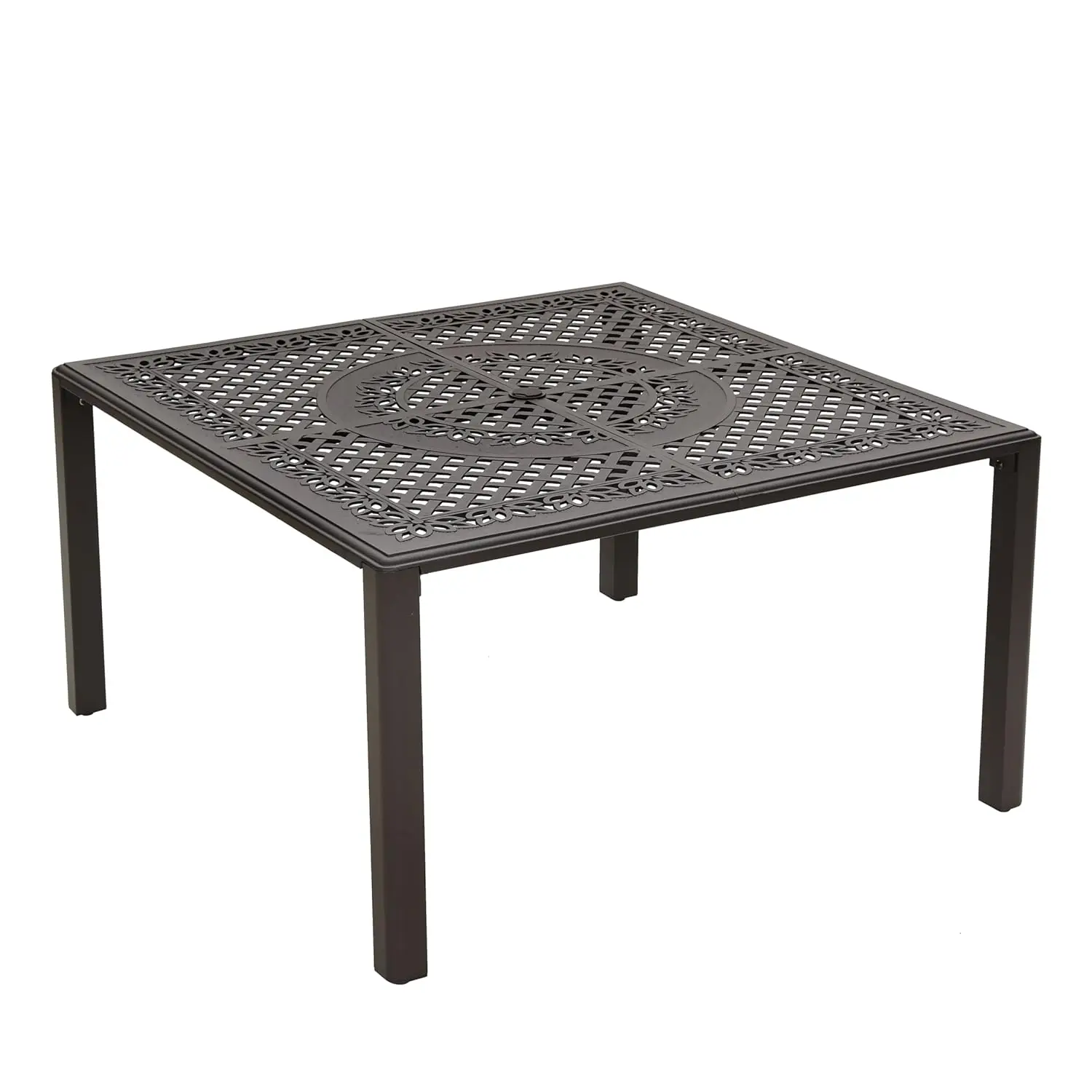 #4-Person Square Cast Aluminium Outdoor Dining Table with 2.2