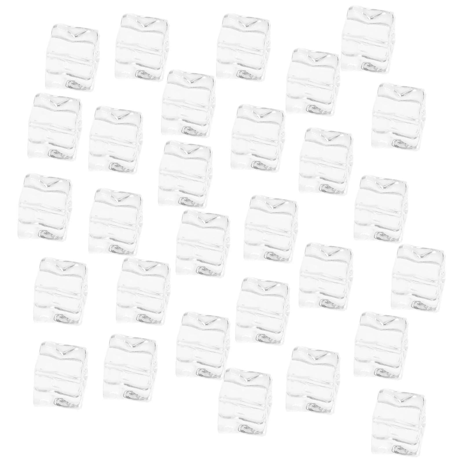 

50 Pcs Transparent Plastic Ice Pellets Irregular Stone Realistic Fake Reusable for Drinks Resin Decorative