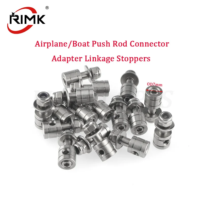 Adaptador de conector de varilla de empuje para barco/avión, tapones de conexión para conectar brazo Servo o varilla de tracción, Control remoto, 10 Uds.