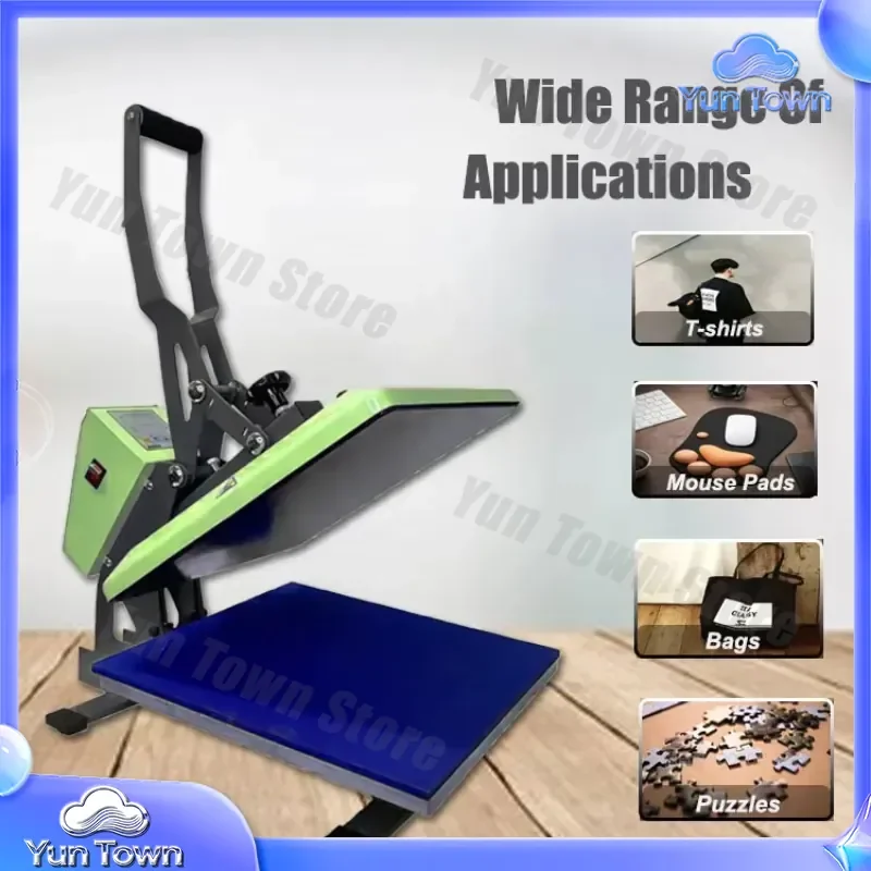 Manual Large Format Sublimation Heat Press Machine for Fabric Textile Printing with Silicone Rubber Pad for DIY Craft Home