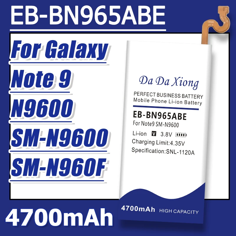 Large Capacity NEW Battery For Samsung Galaxy Note9 Note 9 N9600 SM-N9600 SM-N960F EB-BN965ABE 4700mAh Phone Battery+Tools