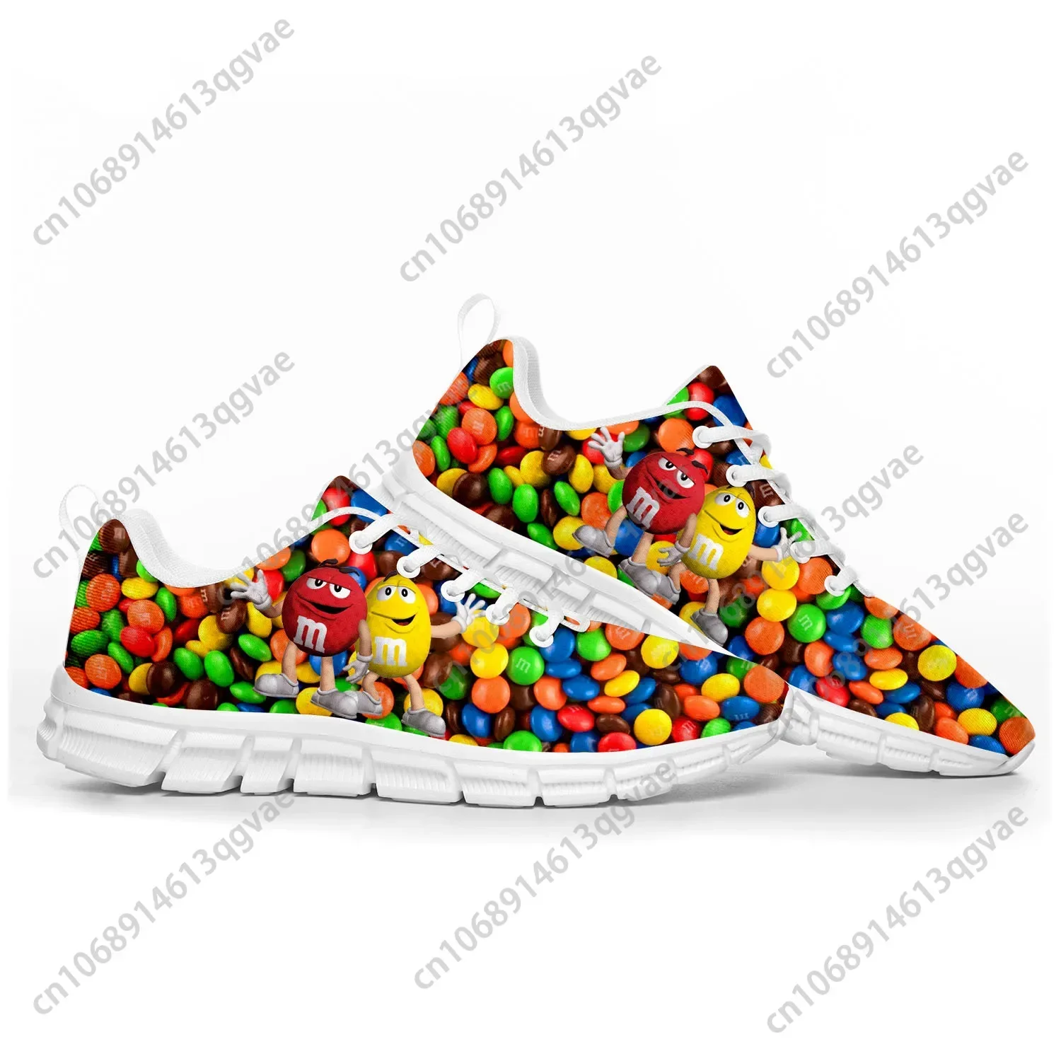 M Chocolate Cartoon Sports Shoes Fashion Anime Mens Womens Teenager Sneakers Casual Custom High Quality Couple Shoes White