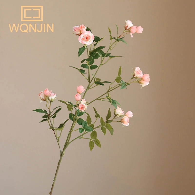 Wqnjin neue schöne kleine Rosen künstliche Seide Blume Hochzeit DIY Sammelalbum Flores künstliche Herbst haus Dekor – Detail 7
