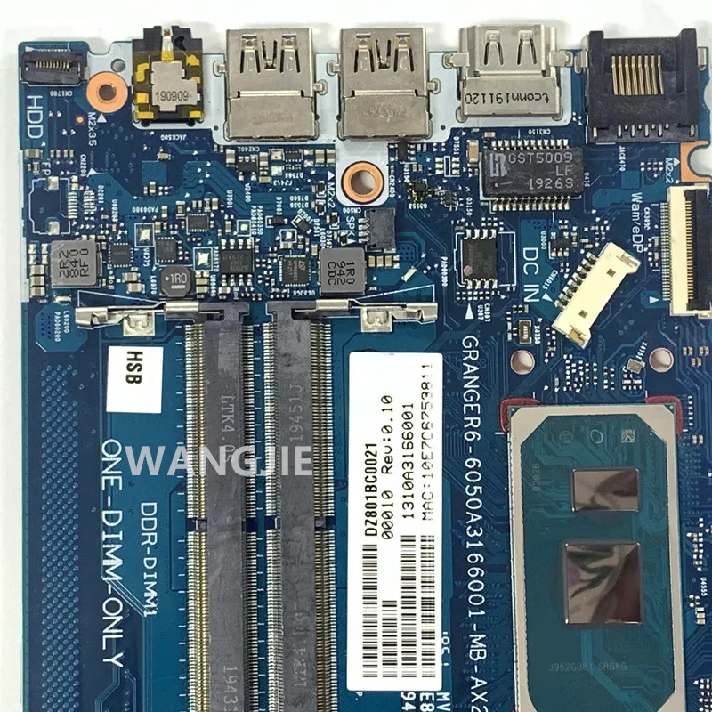 Imagem -05 - Placa-mãe Portátil para hp Tpn-i131 6050a3166001 hp 14-ck 14-cf 240 g7 246 g7 Srgkg I51035g1 Cpu 100 de Trabalho