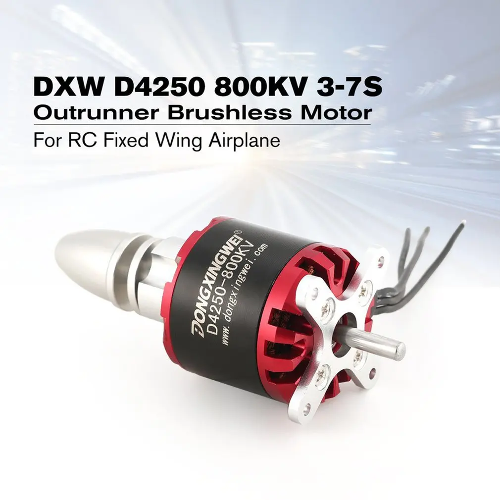 DXW D4250 800KV 3-7S Brushless Motor For RC FPV Fixed Wing Drone Airplane Aircraft Quadcopter Multicopter