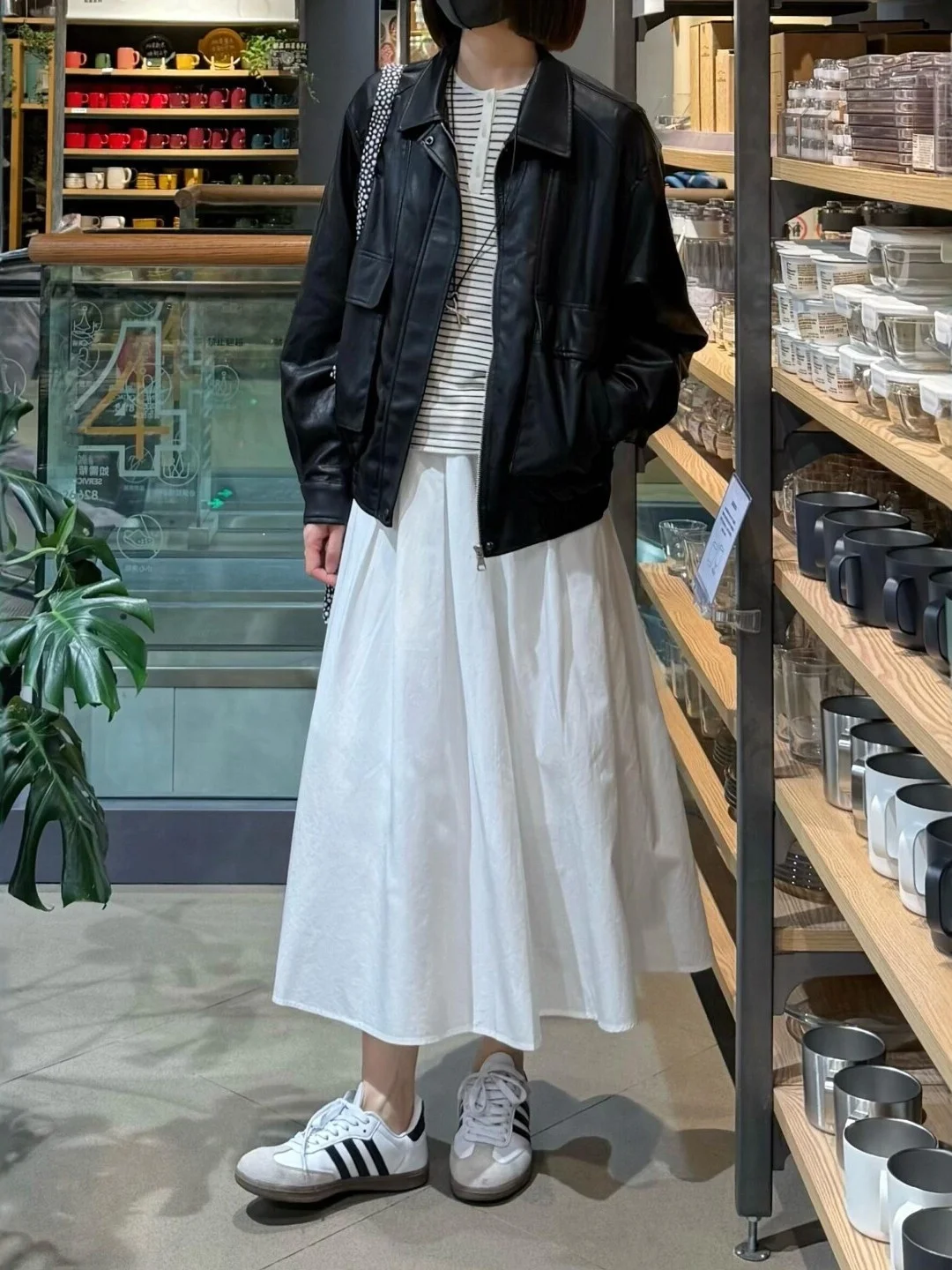 

High Waist White Flower Bud Skirt Women's plus Size Versatile Slimming Elastic Casual Mid-Length f Body Skirt